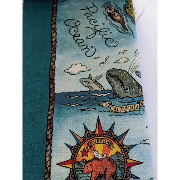 CALIFORNIA MAP SOUVENIR KITCHEN TEA TOWEL, 18X28" 100% COTTON NEW Cute Design - Picture 8 of 8